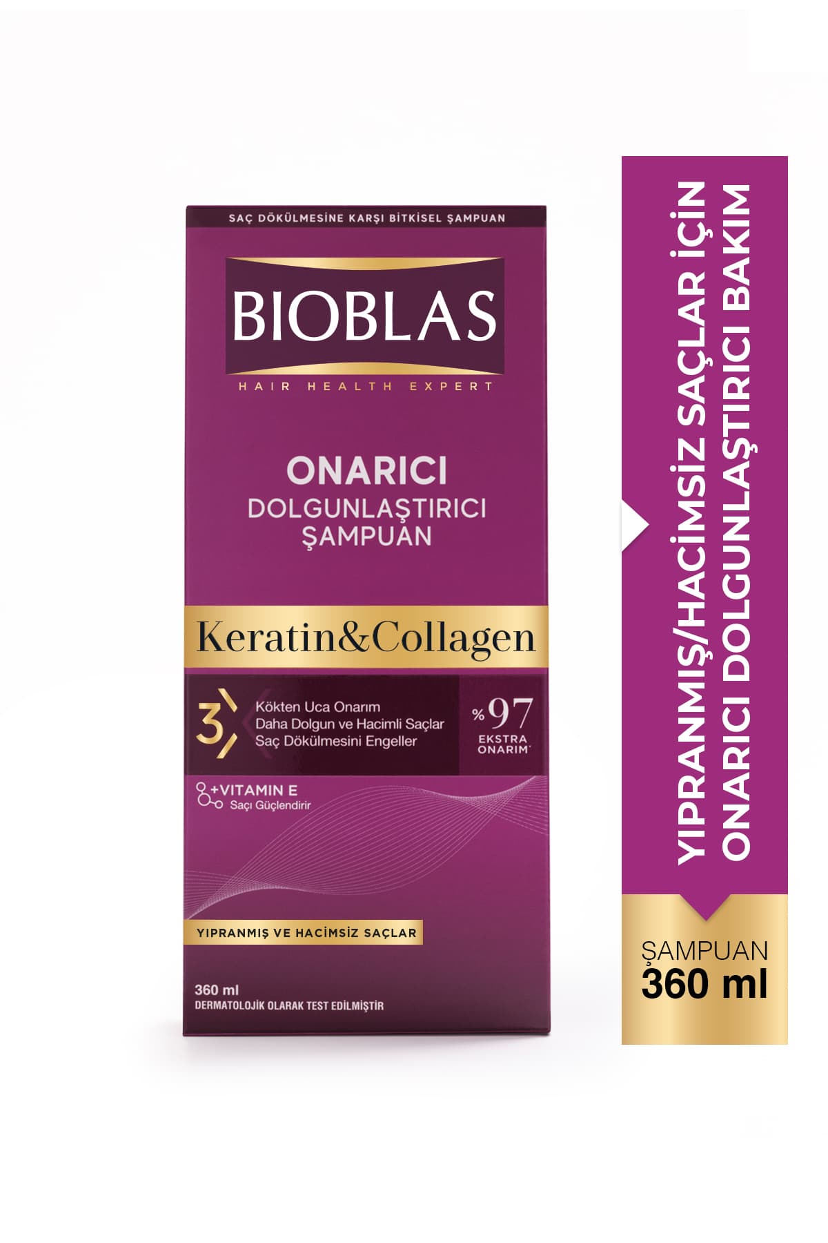 شامپو مو برای موهای نازک و آسیبدیده Bioblas حاوی کراتین و کلاژن ترمیمکننده و حجمدهنده 360 Ml شامپو مو برای موهای نازک و آسیبدیده Bioblas حاوی کراتین و کلاژن ترمیمکننده و حجمدهنده 360 Ml