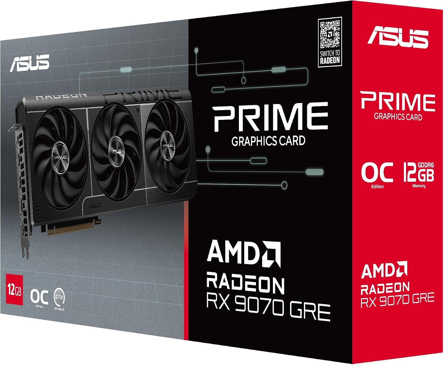 کارت گرافیک ASUS Prime Radeon RX 9070 GRE OC Edition مدل PRIME-RX9070GRE-O12G کارت گرافیک ASUS Prime Radeon RX 9070 GRE OC Edition مدل PRIME-RX9070GRE-O12G