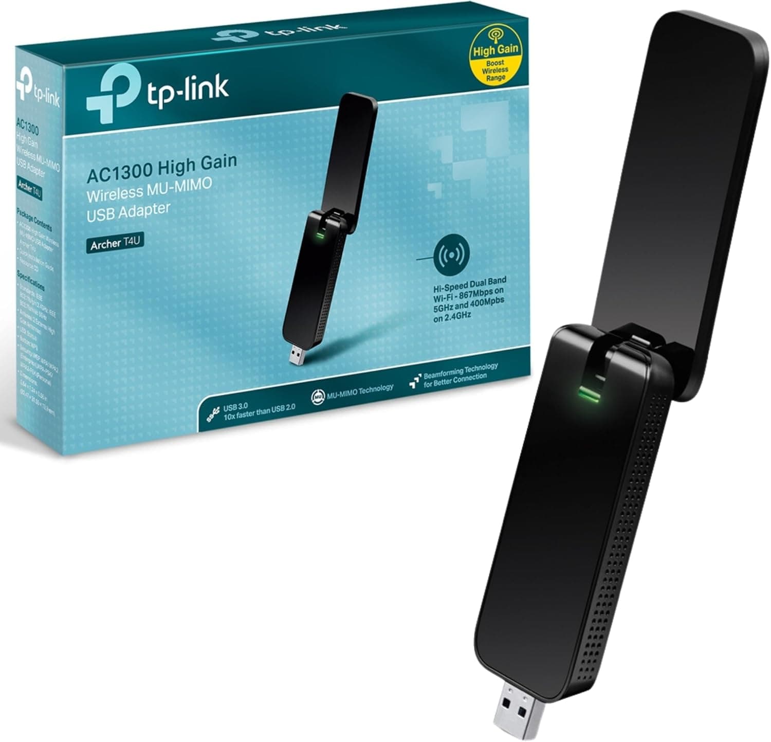 دانگل Wi-Fi USB 3.0 دوبانده TP-Link مدل Archer T3U Plus دانگل Wi-Fi USB 3.0 دوبانده TP-Link مدل Archer T3U Plus