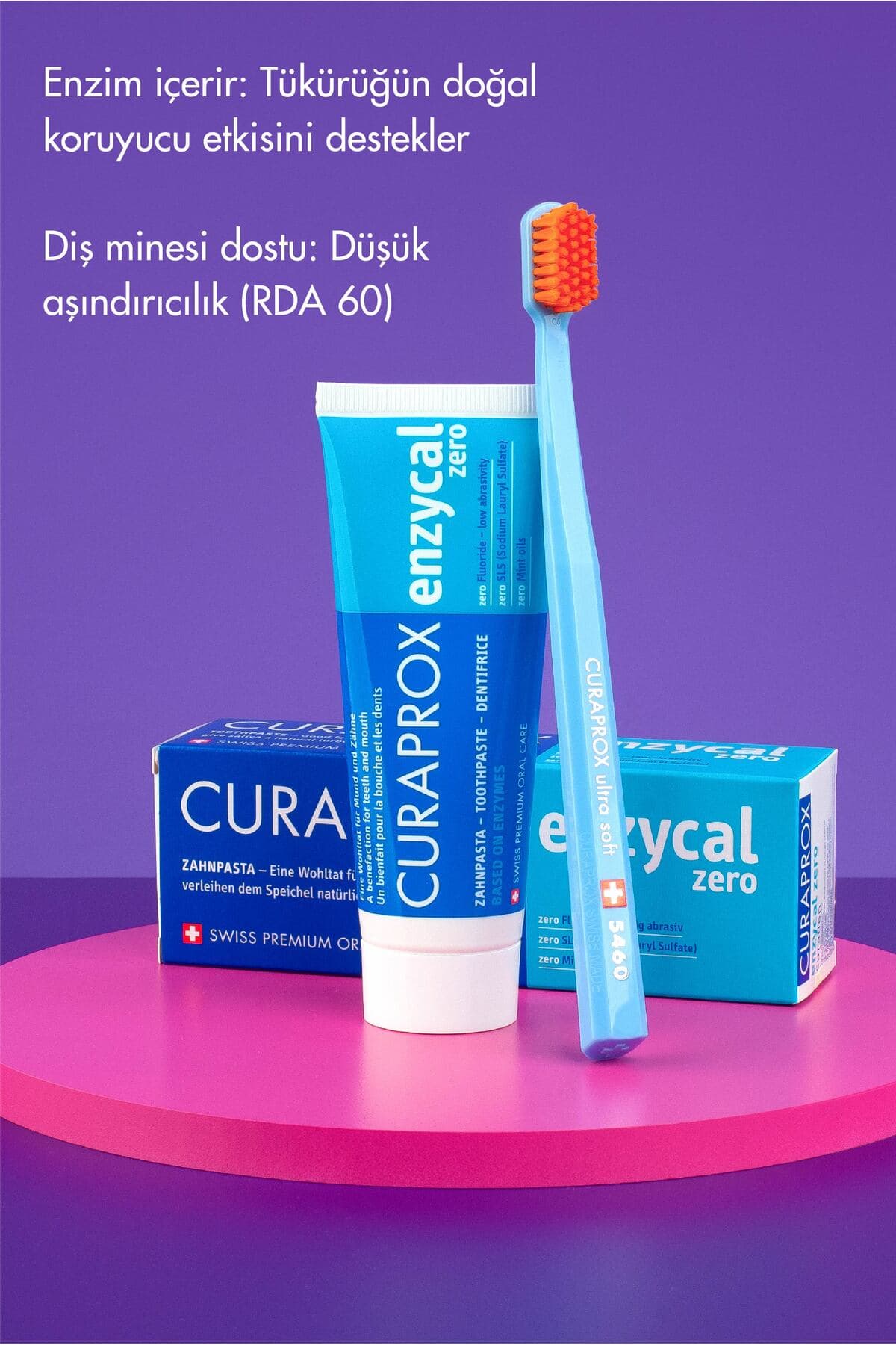 خمیر دندان Curaprox Enzycal Zero بدون فلوراید 75ml خمیر دندان Curaprox Enzycal Zero بدون فلوراید 75ml