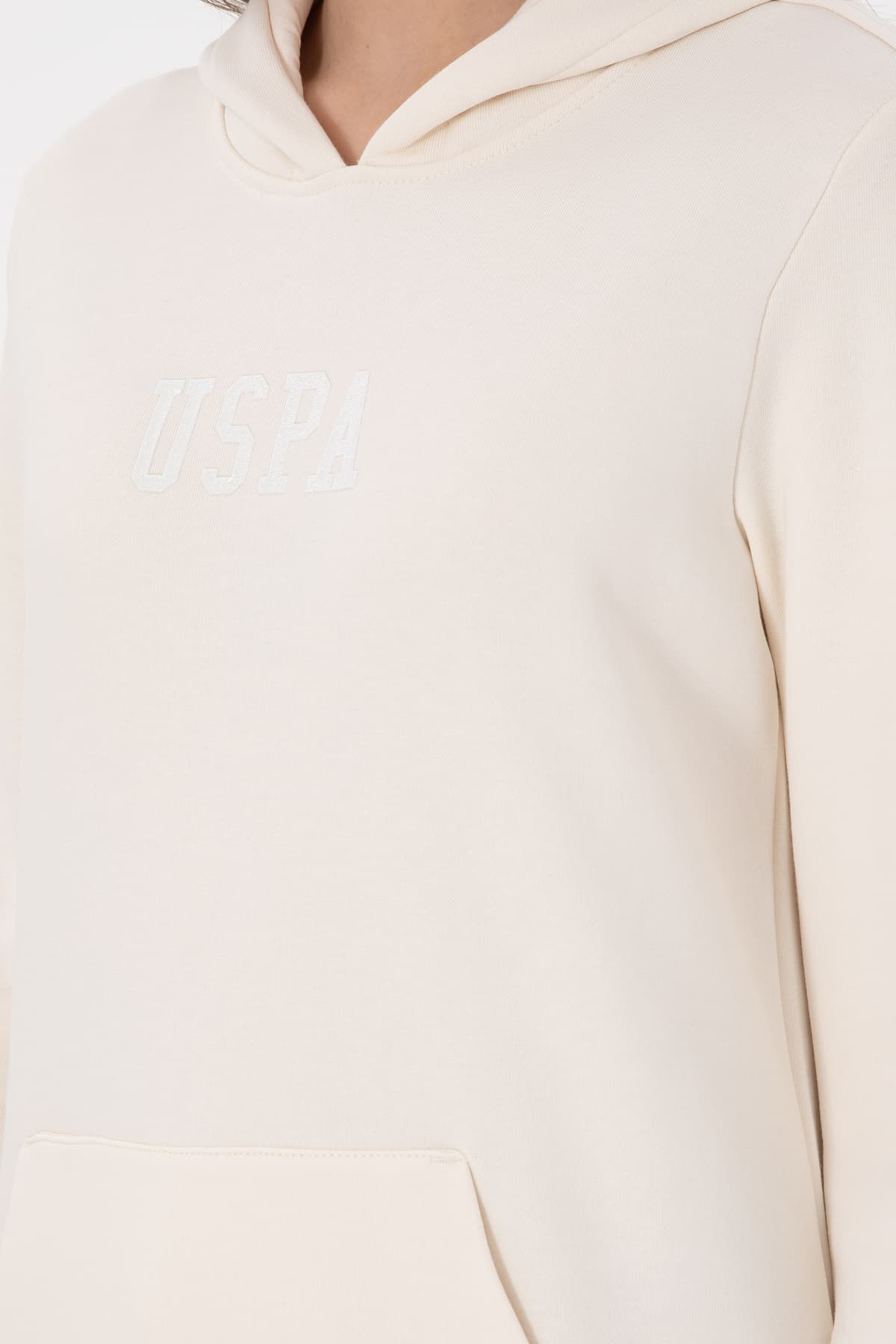 سوئیشرت زنانه U.S. Polo Assn. کلاهدار کرم ساده مدل 50289536-VR071 سوئیشرت زنانه U.S. Polo Assn. کلاهدار کرم ساده مدل 50289536-VR071
