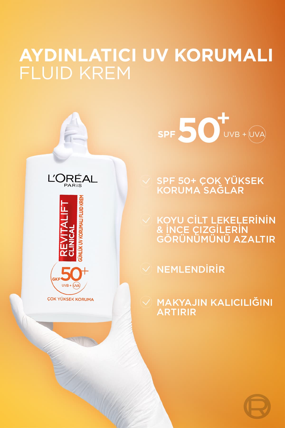 کرم ضدآفتاب صورت L'Oreal Paris روشنکننده با محافظت UV و SPF 50+ حاوی ویتامینهای C و E 50ml کرم ضدآفتاب صورت L'Oreal Paris روشنکننده با محافظت UV و SPF 50+ حاوی ویتامینهای C و E 50ml