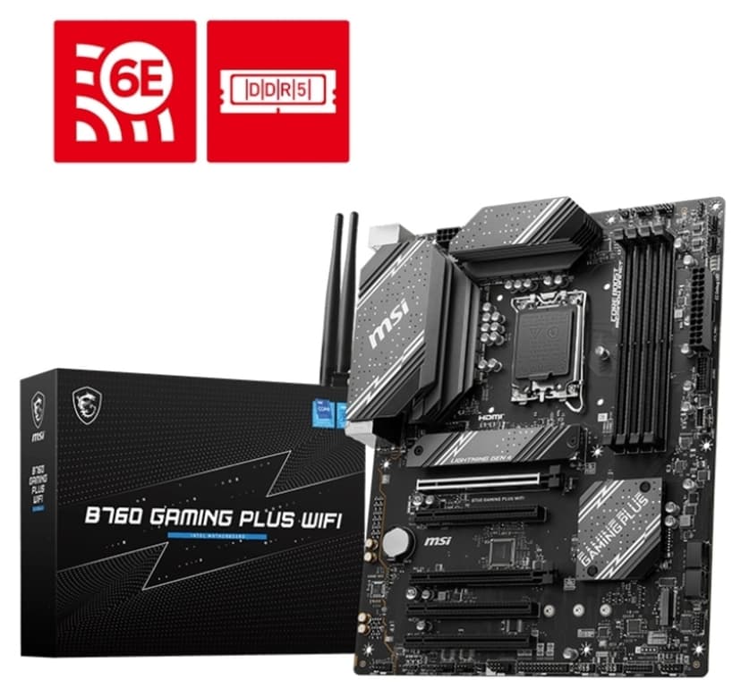 مادربرد MSI مدل B760 GAMING PLUS WIFI با سوکت 1700 و DDR5 مادربرد MSI مدل B760 GAMING PLUS WIFI با سوکت 1700 و DDR5