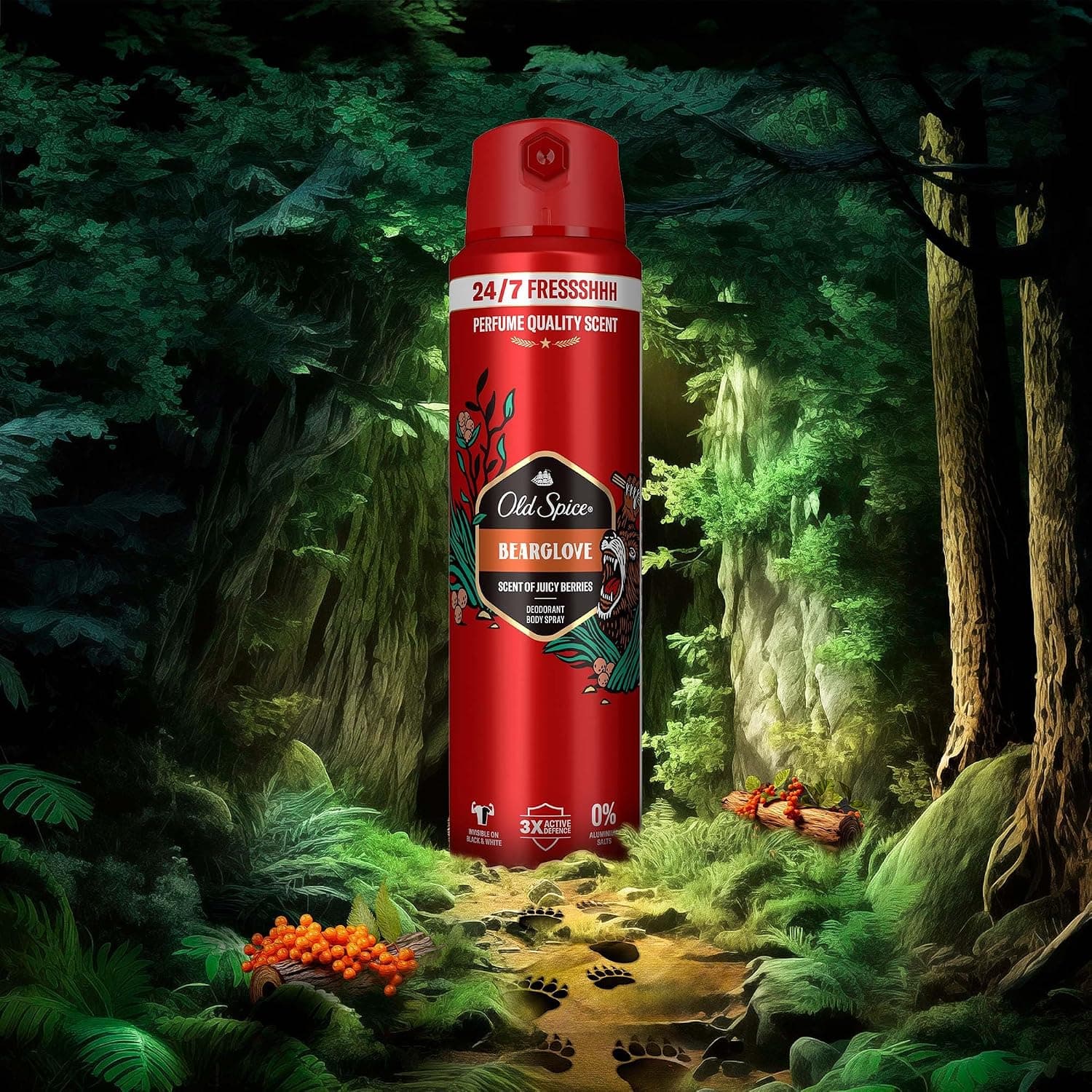 اسپری دئودورانت بدن مردانه Old Spice Bearglove 150 ml اسپری دئودورانت بدن مردانه Old Spice Bearglove 150 ml