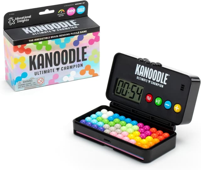 بازی فکری پازلی سه بعدی برای کودکان 7 سال به بالا Educational Insights Kanoodle Ultimate Champion با 500 چالش و زمانسنج دیجیتال بازی فکری پازلی سه بعدی برای کودکان 7 سال به بالا Educational Insights Kanoodle Ultimate Champion با 500 چالش و زمانسنج دیجیتال