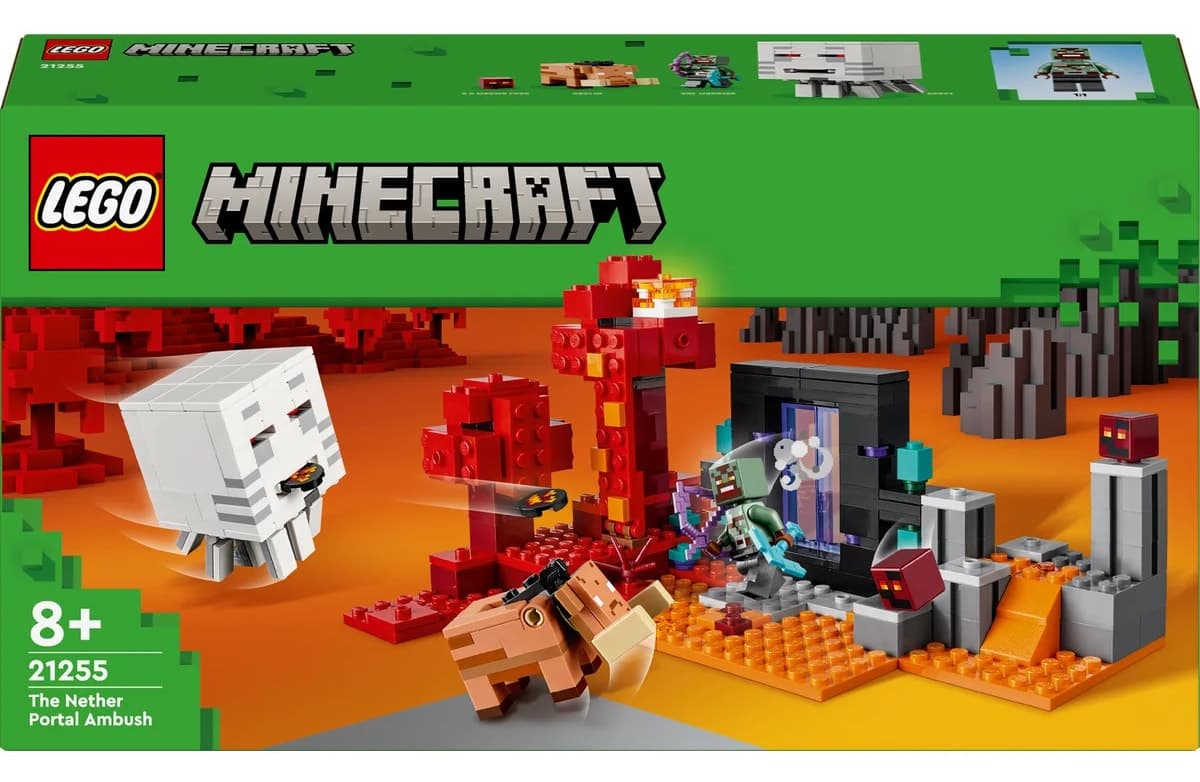 لگو Minecraft کمین دروازه Nether مدل 21255 با 352 قطعه لگو Minecraft کمین دروازه Nether مدل 21255 با 352 قطعه