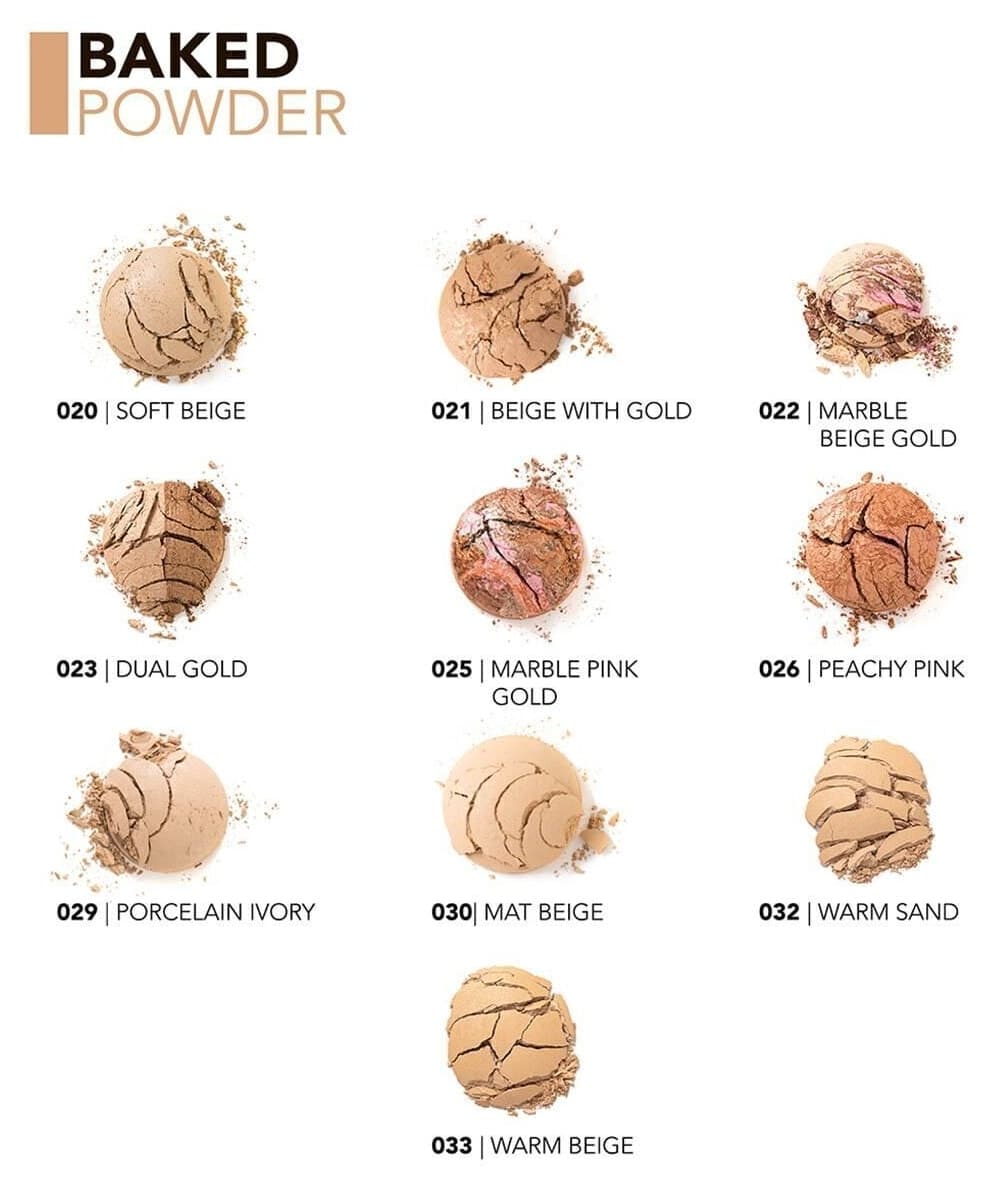 پودر Flormar Baked مرمری بژ طلایی مدل 22 پودر Flormar Baked مرمری بژ طلایی مدل 22