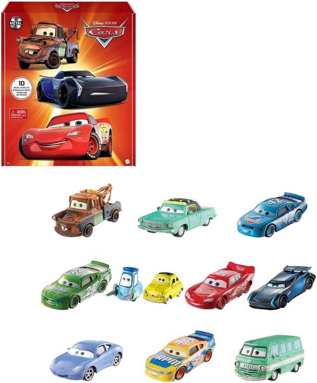 مجموعه ۱۰تایی ماشینهای فلزی کوچک برای کودکان ۳ سال به بالا Mattel Disney Pixar Cars Mini Racers مجموعه ۱۰تایی ماشینهای فلزی کوچک برای کودکان ۳ سال به بالا Mattel Disney Pixar Cars Mini Racers