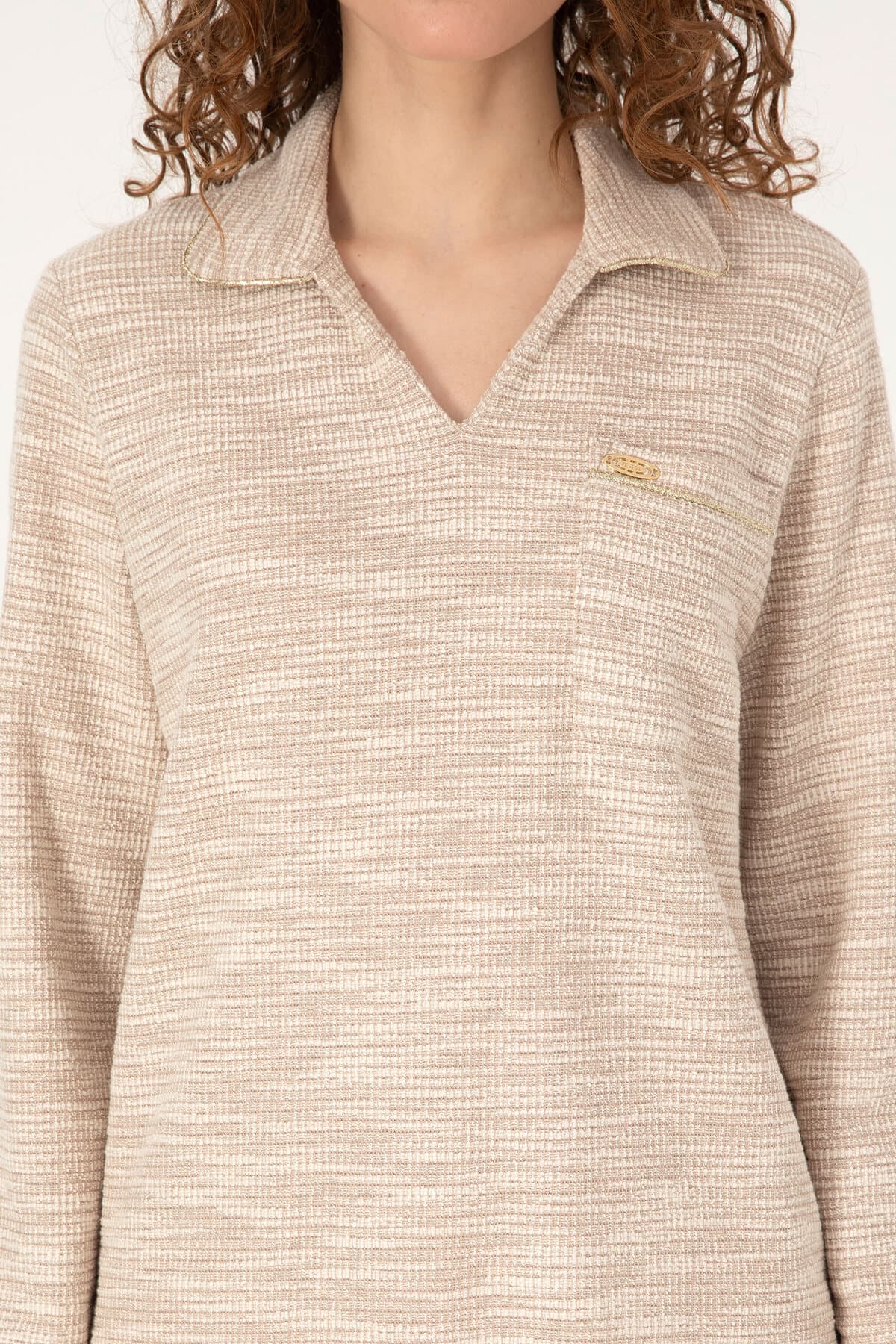 سویشرت زنانه U.S. Polo Assn. یقه پولو رنگ کرم مدل 50309326-VR256 سویشرت زنانه U.S. Polo Assn. یقه پولو رنگ کرم مدل 50309326-VR256