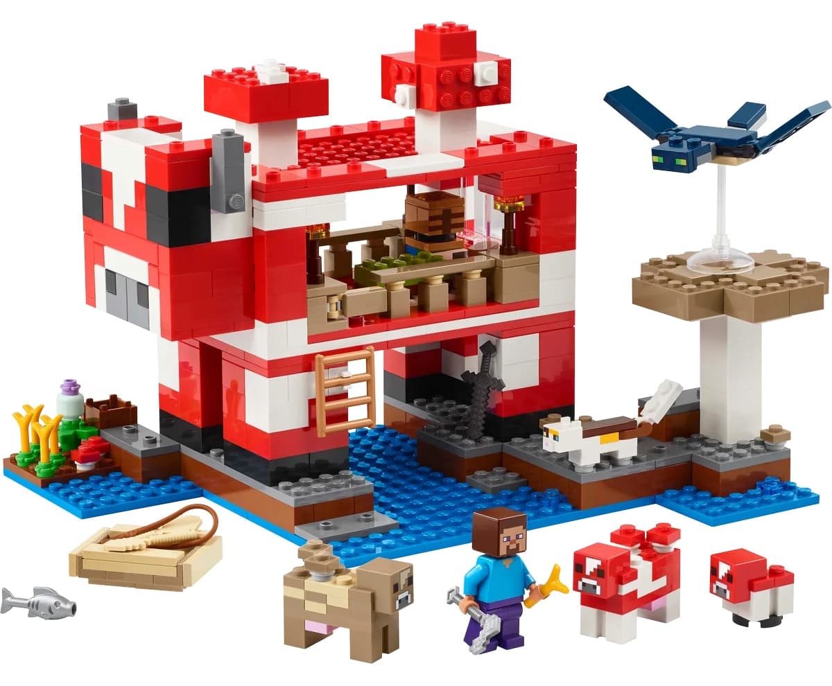 لگو Minecraft خانه Mooshroom مدل 21270 با 500 قطعه لگو Minecraft خانه Mooshroom مدل 21270 با 500 قطعه