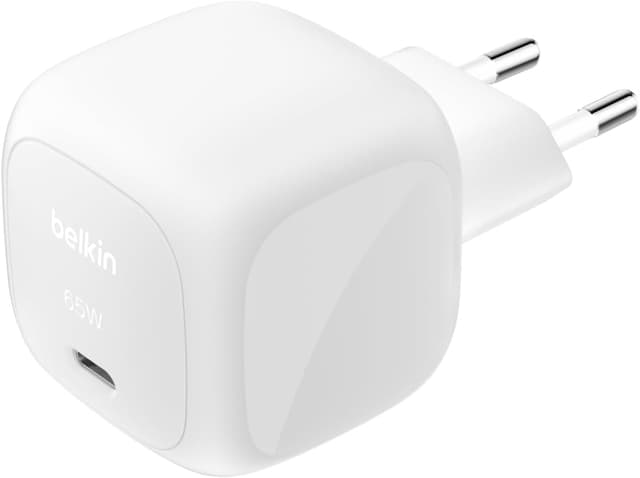 شارژر دیواری Belkin USB-C 65W شارژ سریع سفید شارژر دیواری Belkin USB-C 65W شارژ سریع سفید