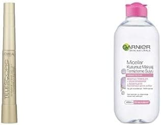ریمل L'Oreal Paris مشکی Telescopic + آب پاککننده میسلار Garnier Skin Naturals برای پاک کردن کامل آرایش 400 ml ریمل L'Oreal Paris مشکی Telescopic + آب پاککننده میسلار Garnier Skin Naturals برای پاک کردن کامل آرایش 400 ml