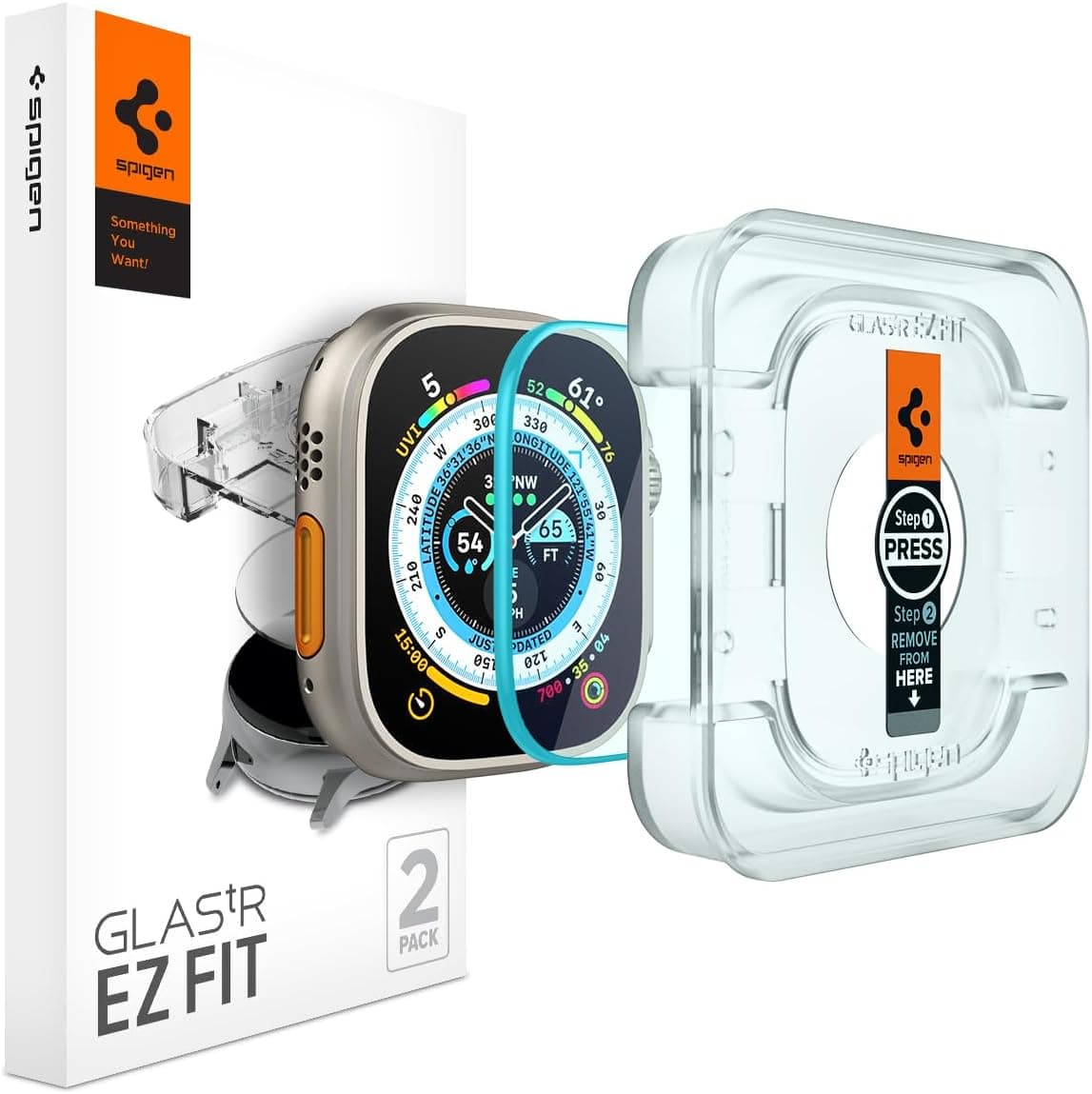 محافظ صفحه Spigen GLAStR EZ Fit Apple Watch ULTRA 4/3/2/1 49mm 2 عددی محافظ صفحه Spigen GLAStR EZ Fit Apple Watch ULTRA 4/3/2/1 49mm 2 عددی