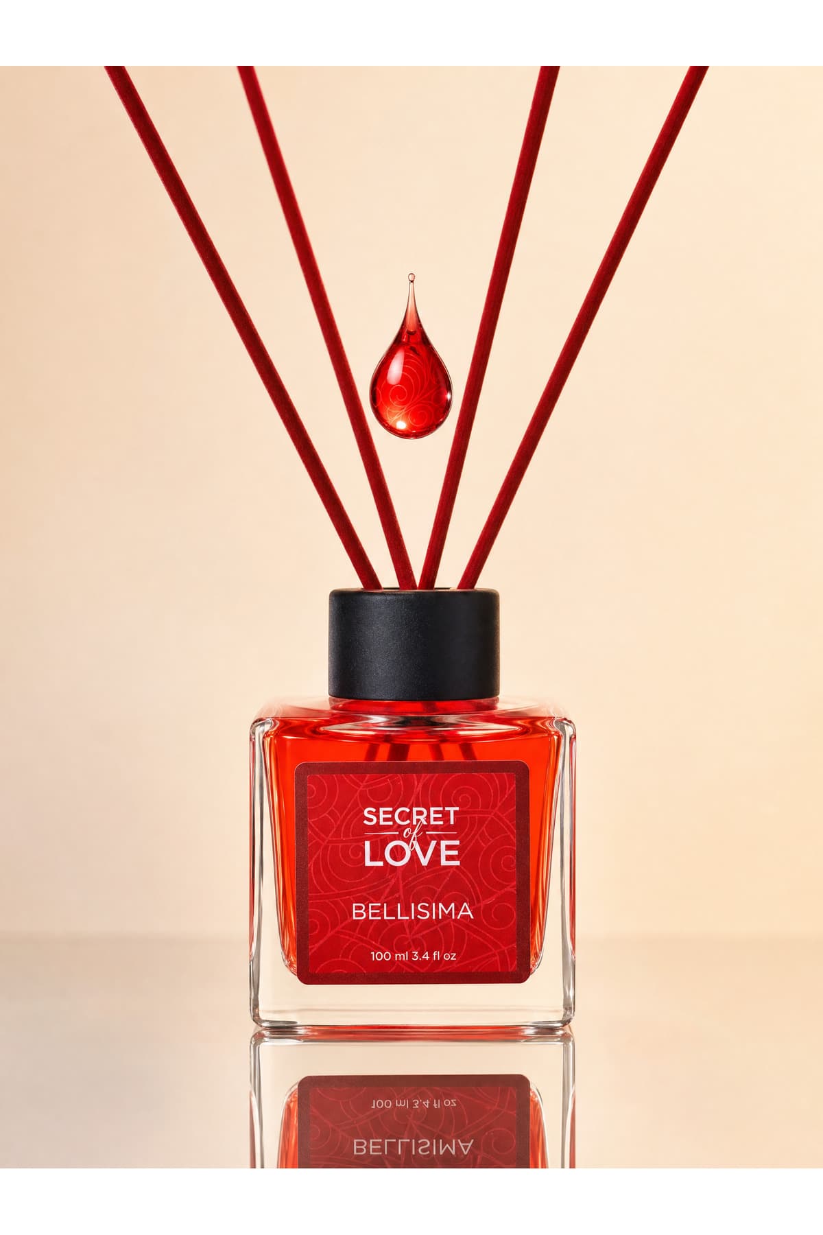 خوشبوکننده اتاق SECRET OF LOVE چوب بامبو شیشهای مدل Bellisima 100 ml خوشبوکننده اتاق SECRET OF LOVE چوب بامبو شیشهای مدل Bellisima 100 ml