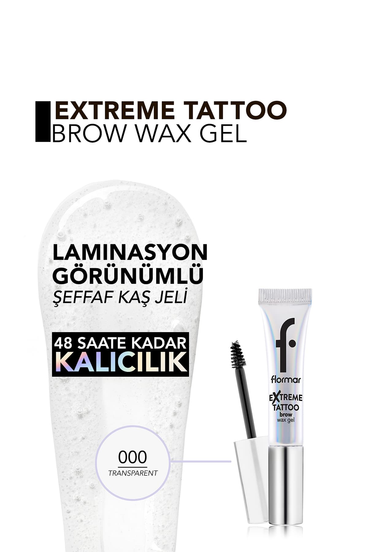 واکس ژلی ابرو Flormar Extreme Tattoo شفاف با اثر تثبیت طولانیمدت واکس ژلی ابرو Flormar Extreme Tattoo شفاف با اثر تثبیت طولانیمدت