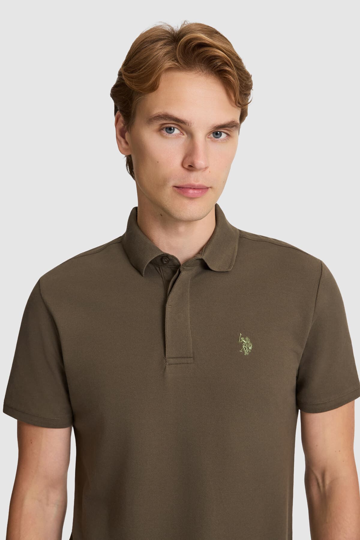 تیشرت مردانه U.S. Polo Assn. ساده خاکی تیره مدل 50327003-VR111 تیشرت مردانه U.S. Polo Assn. ساده خاکی تیره مدل 50327003-VR111