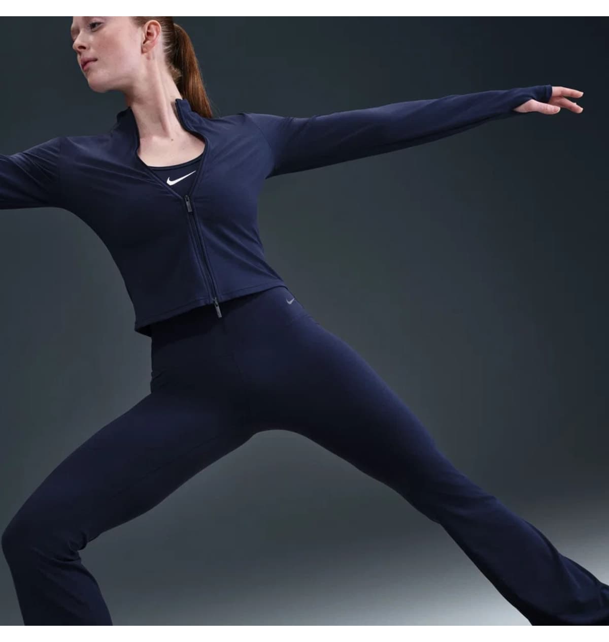 تایت زنانه Nike کمر بلند پاچه گشاد تمرینی Dri-Fit سرمهای مدل Zenvy تایت زنانه Nike کمر بلند پاچه گشاد تمرینی Dri-Fit سرمهای مدل Zenvy