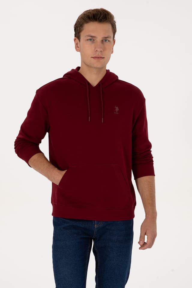 سوئیشرت مردانه U.S. Polo Assn. کلاهدار فیت راحت بوردو ساده مدل 50313746-VR014 سوئیشرت مردانه U.S. Polo Assn. کلاهدار فیت راحت بوردو ساده مدل 50313746-VR014