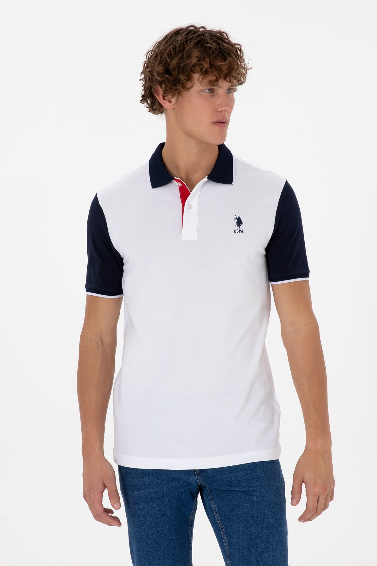 تیشرت مردانه U.S. Polo Assn. سفید فیت معمولی یقه پولو مدل 50306871-VR013 تیشرت مردانه U.S. Polo Assn. سفید فیت معمولی یقه پولو مدل 50306871-VR013
