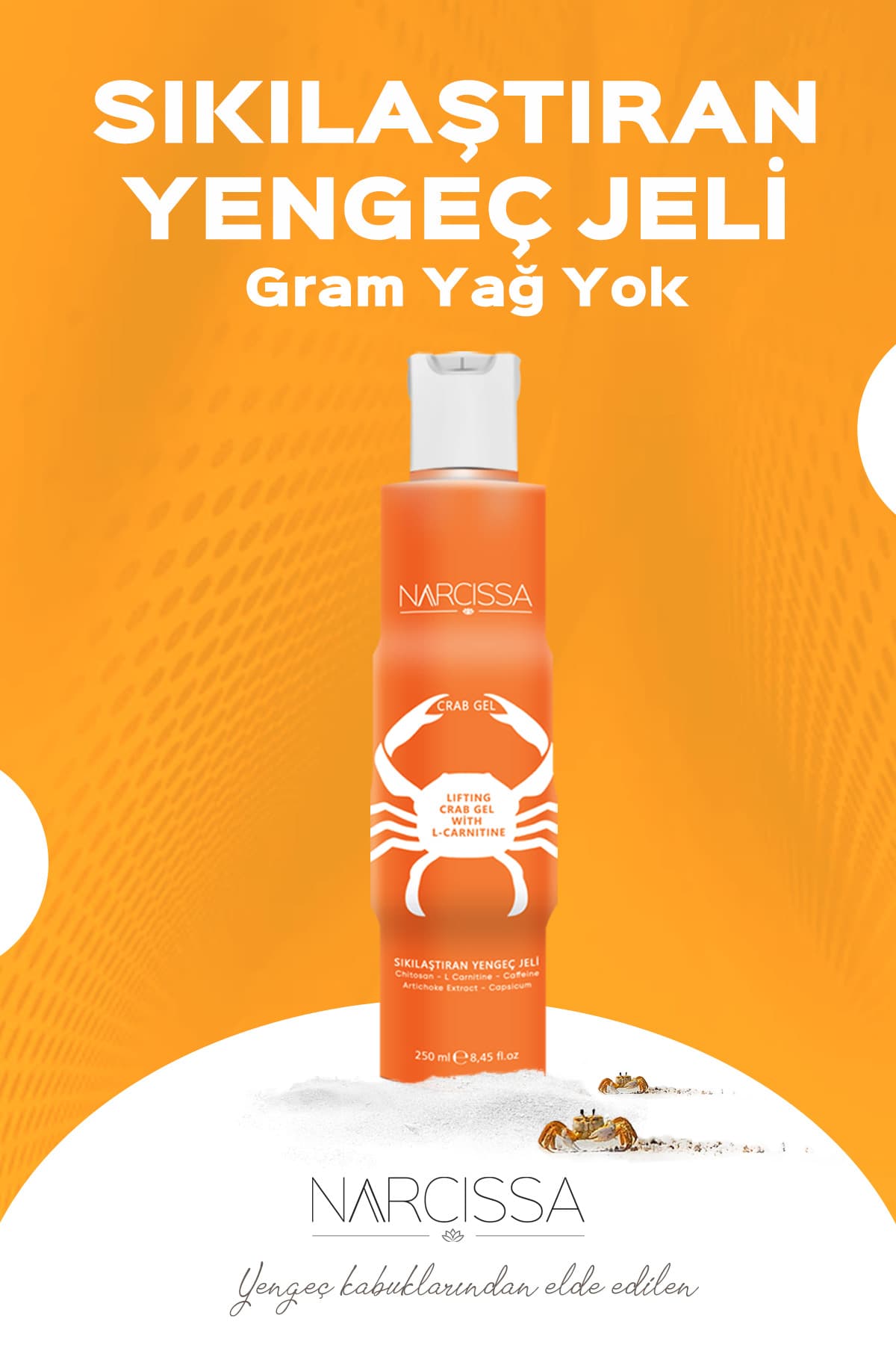 ژل سفتکننده Narcissa خرچنگ ضد سلولیت و ترک پوست 250ml ژل سفتکننده Narcissa خرچنگ ضد سلولیت و ترک پوست 250ml