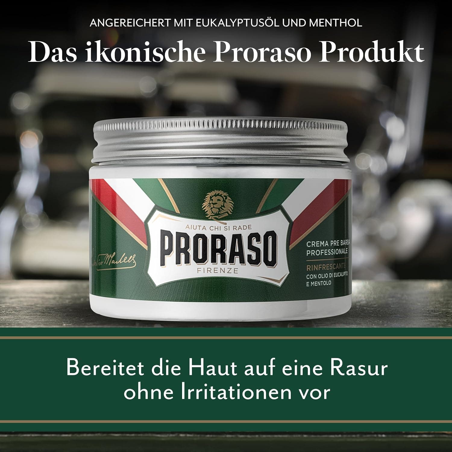 کرم پیش از اصلاح Proraso با روغن اکالیپتوس و منتول 300 ml کرم پیش از اصلاح Proraso با روغن اکالیپتوس و منتول 300 ml