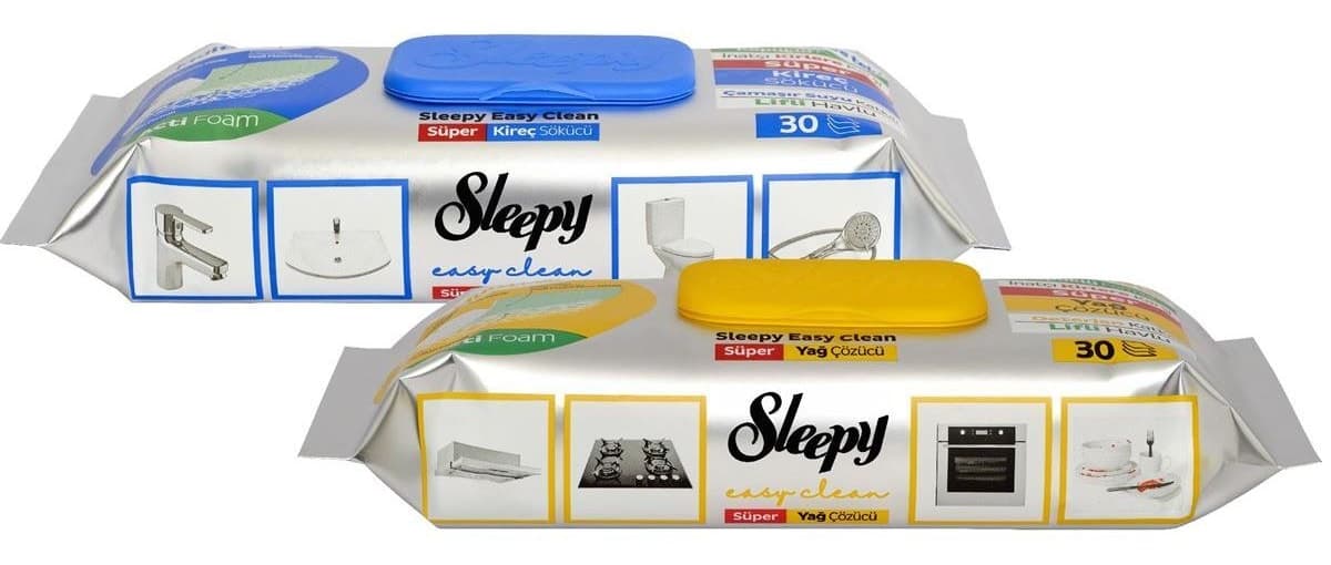 دستمال تمیزکننده سطح Sleepy Easy Clean چربیبر و آهکزدا 2x30 دستمال تمیزکننده سطح Sleepy Easy Clean چربیبر و آهکزدا 2x30