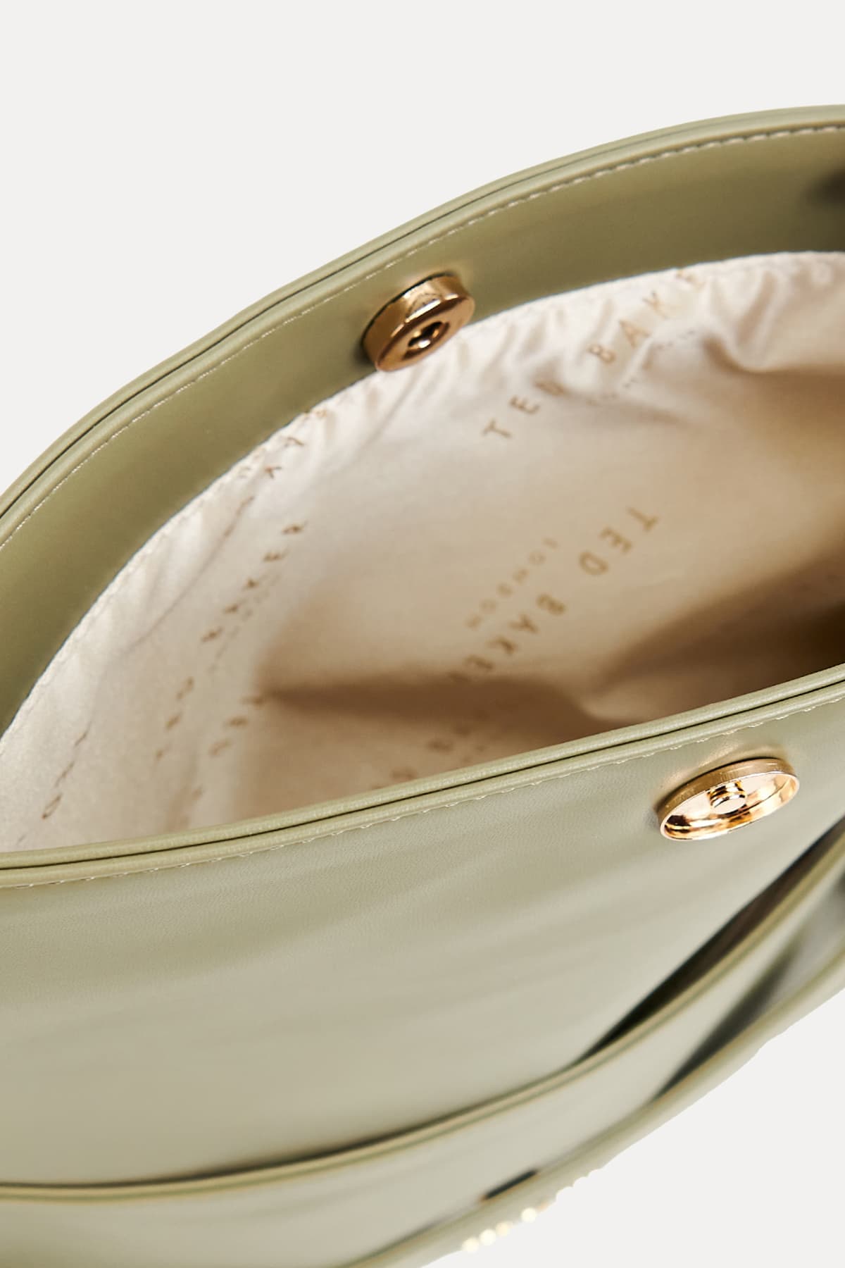 کیف دستی زنانه Ted Baker خاکی با جزئیات کمربندی چرم ساده کیف دستی زنانه Ted Baker خاکی با جزئیات کمربندی چرم ساده