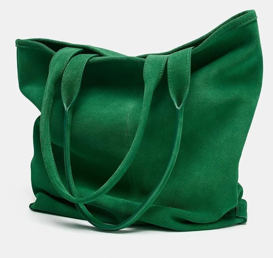 کیف توت زنانه Zara جیر سبز سایز استاندارد کیف توت زنانه Zara جیر سبز سایز استاندارد