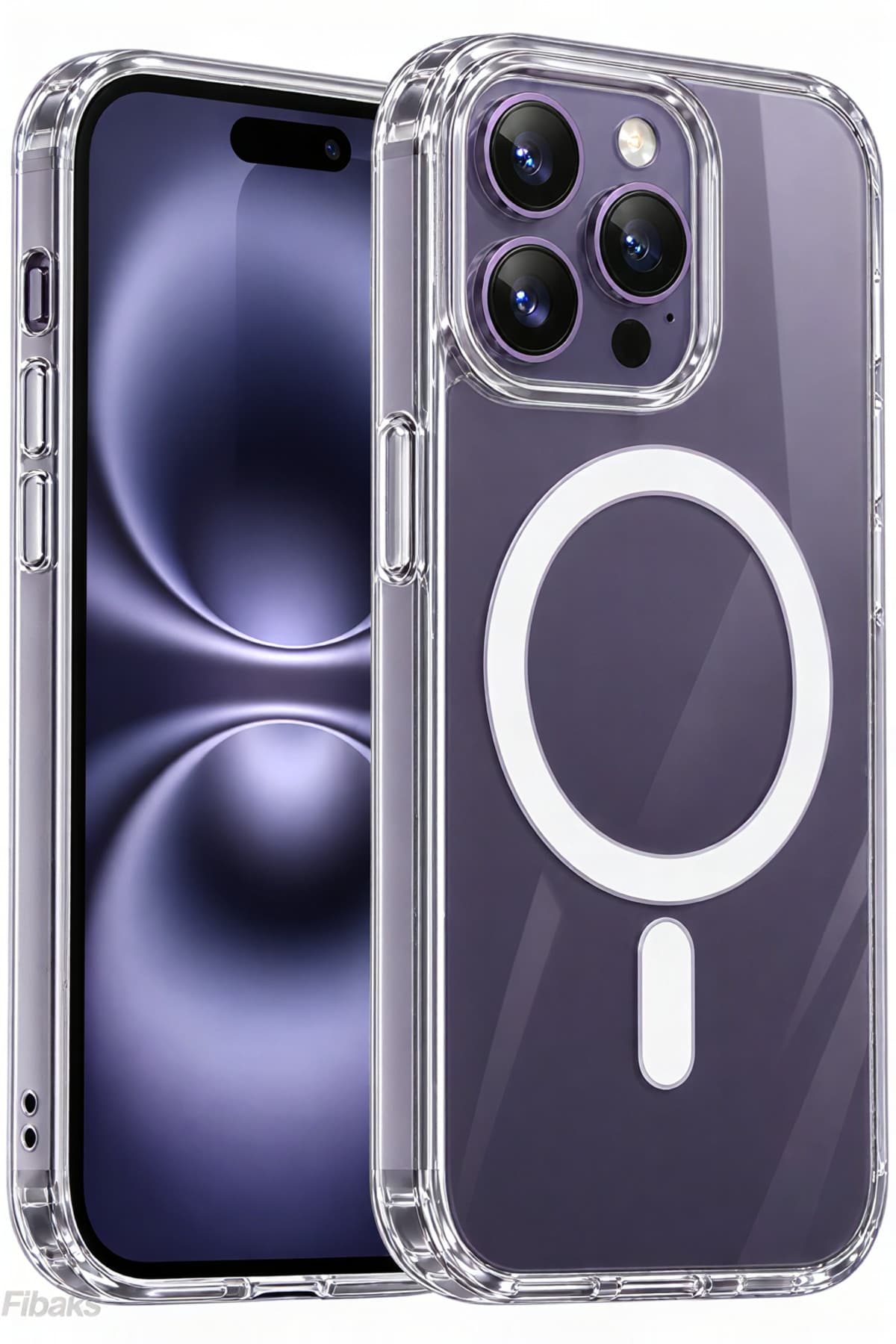 قاب Fibaks iPhone 14 Pro Max مگسیف شارژ بیسیم سخت شفاف ضدضربه قاب Fibaks iPhone 14 Pro Max مگسیف شارژ بیسیم سخت شفاف ضدضربه