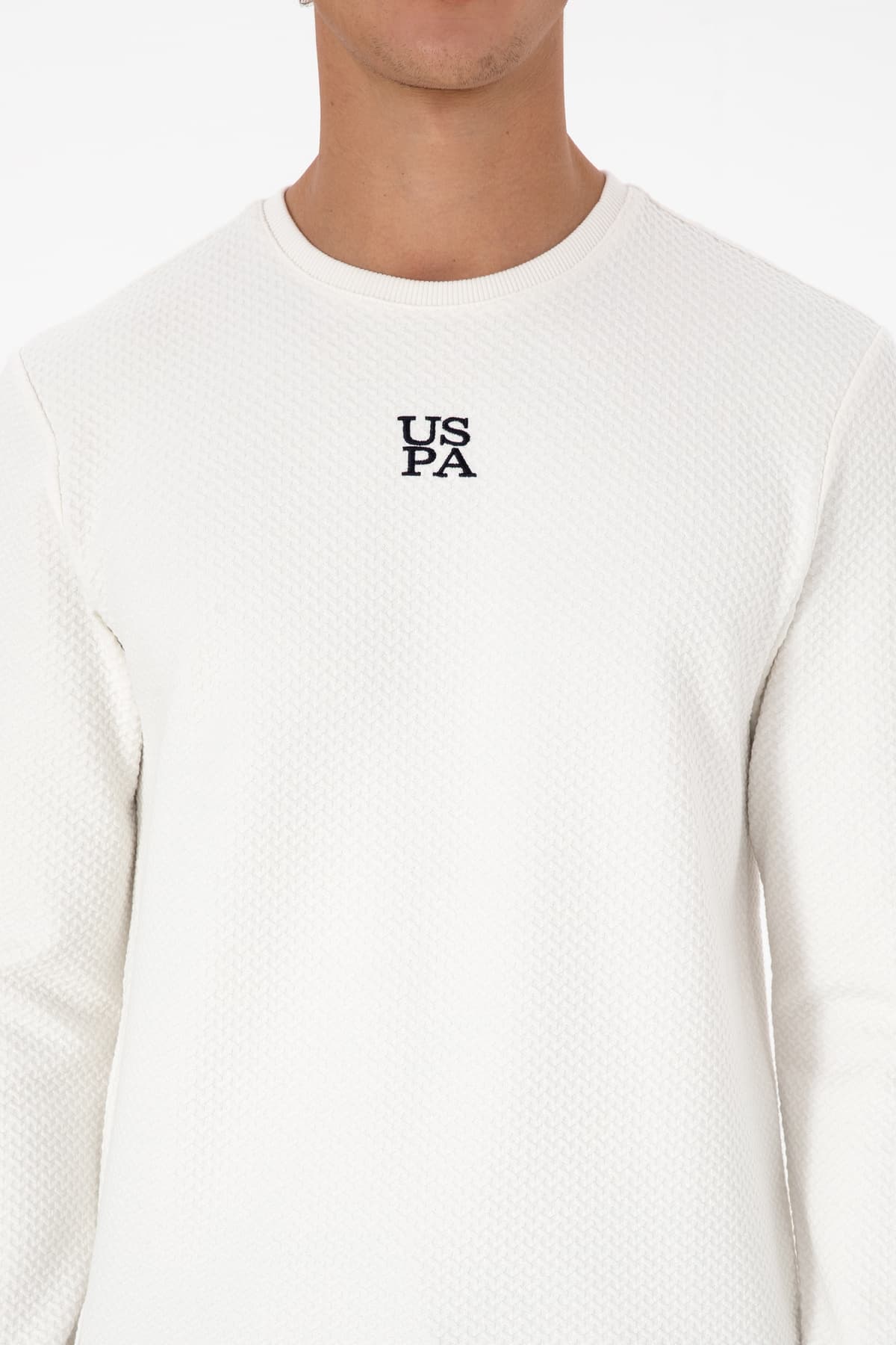 سویشرت مردانه U.S. Polo Assn. فیت معمولی یقه گرد کرم مدل 50308649-VR071 سویشرت مردانه U.S. Polo Assn. فیت معمولی یقه گرد کرم مدل 50308649-VR071