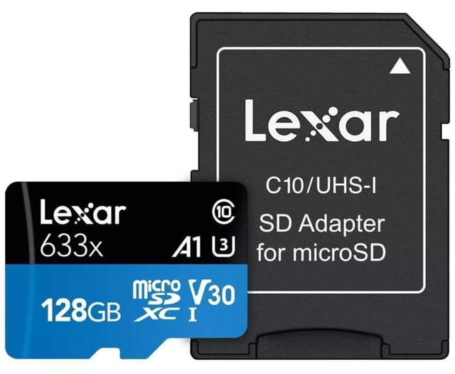 کارت حافظه MicroSDXC 4K Lexar ظرفیت 128GB با سرعت 100mb/s مدل 633x کارت حافظه MicroSDXC 4K Lexar ظرفیت 128GB با سرعت 100mb/s مدل 633x