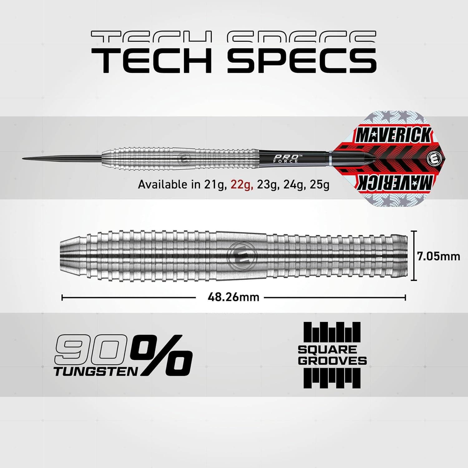 ست دارت حرفهای WINMAU تنگستن با نوک فولادی Maverick وزن 21-25 Gram همراه فلایت و شفت ست دارت حرفهای WINMAU تنگستن با نوک فولادی Maverick وزن 21-25 Gram همراه فلایت و شفت