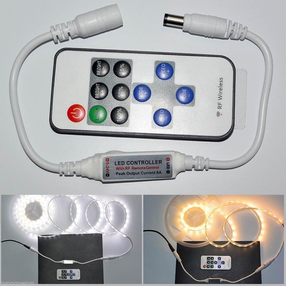 کنترلر بیسیم RF نوار LED Lighting EVER برای نوارهای تکرنگ قابل تنظیم مدل Le mini 6 A، 12 V DC کنترلر بیسیم RF نوار LED Lighting EVER برای نوارهای تکرنگ قابل تنظیم مدل Le mini 6 A، 12 V DC