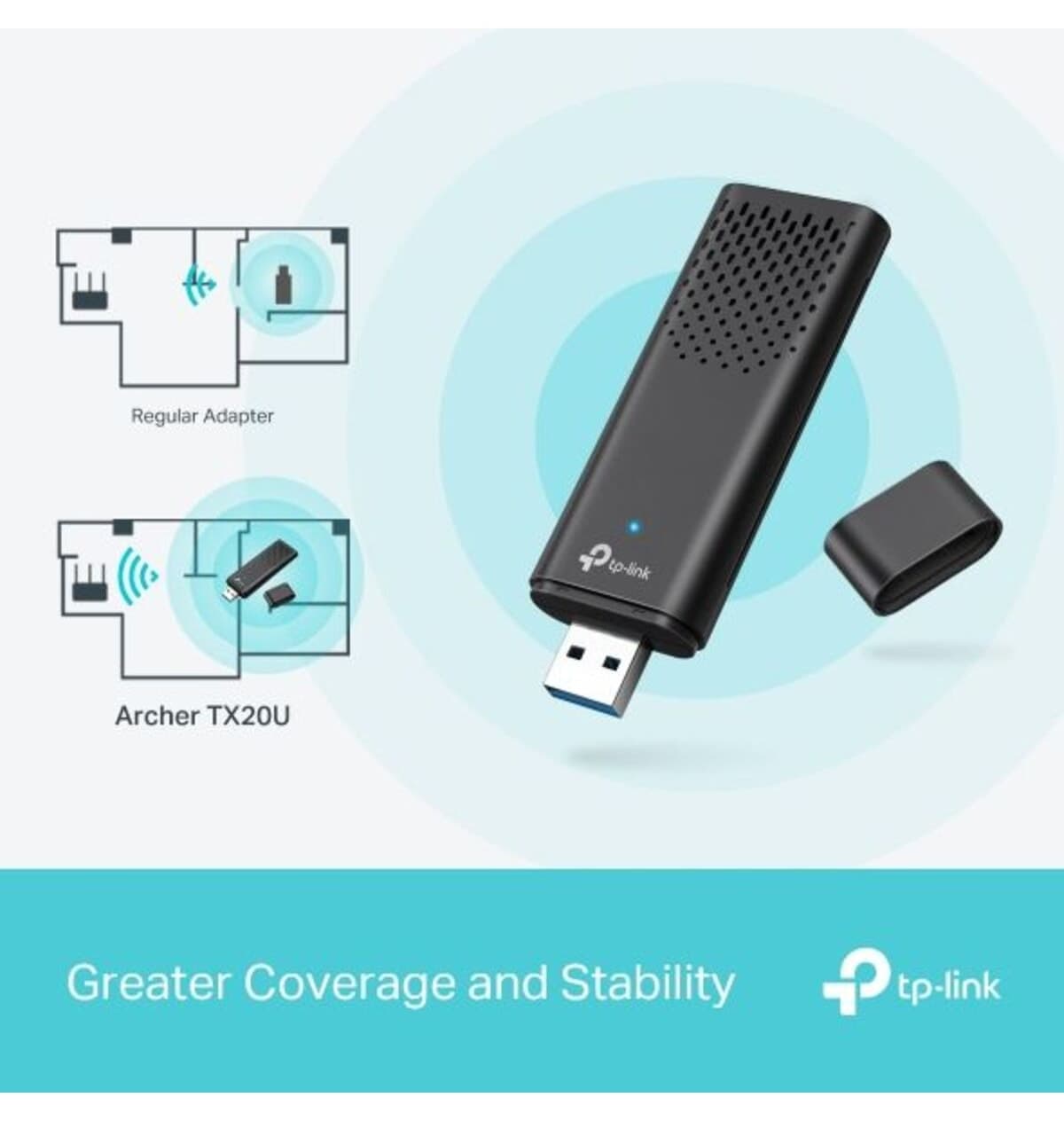 آداپتور USB Tp-Link دوباند Wi-Fi 6 AX1800 مدل Archer TX20U آداپتور USB Tp-Link دوباند Wi-Fi 6 AX1800 مدل Archer TX20U