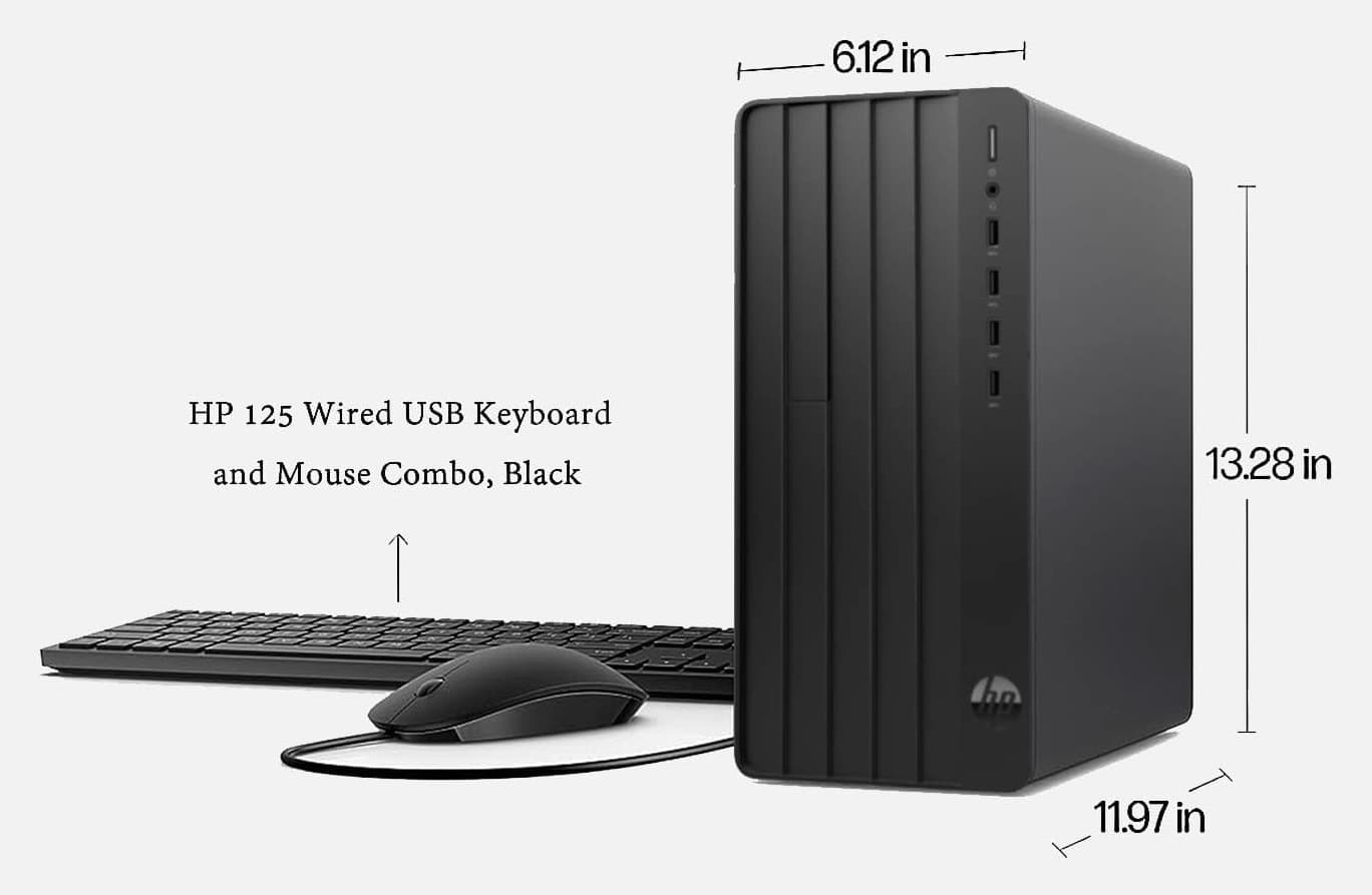 کامپیوتر رومیزی HP Pro Tower مشکی رم 32GB حافظه 1TB SSD کامپیوتر رومیزی HP Pro Tower مشکی رم 32GB حافظه 1TB SSD
