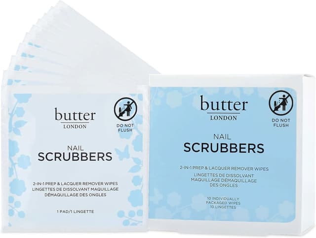 دستمال پاککننده لاک و آمادهسازی ناخن ۲ در ۱ butter LONDON، بسته 10 عددی دستمال پاککننده لاک و آمادهسازی ناخن ۲ در ۱ butter LONDON، بسته 10 عددی