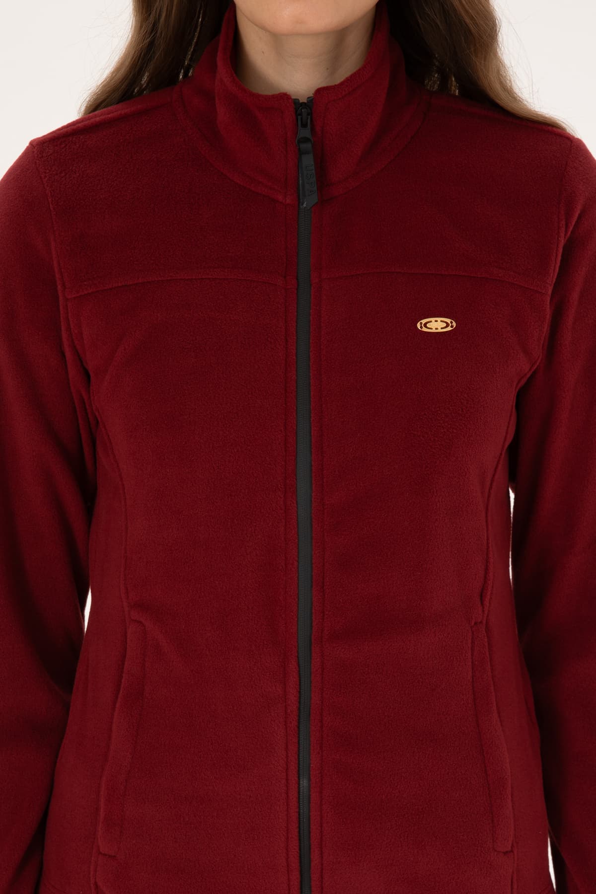 سوئیشرت زنانه U.S. Polo Assn. پلار بوردو زیپدار یقه ایستاده مدل 50316729-VR014 سوئیشرت زنانه U.S. Polo Assn. پلار بوردو زیپدار یقه ایستاده مدل 50316729-VR014