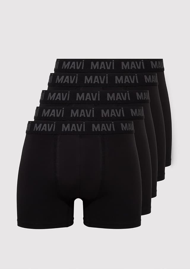 ست ۵ عددی شورت باکسر ساده مشکی Mavi مدل 0911238-900 ست ۵ عددی شورت باکسر ساده مشکی Mavi مدل 0911238-900