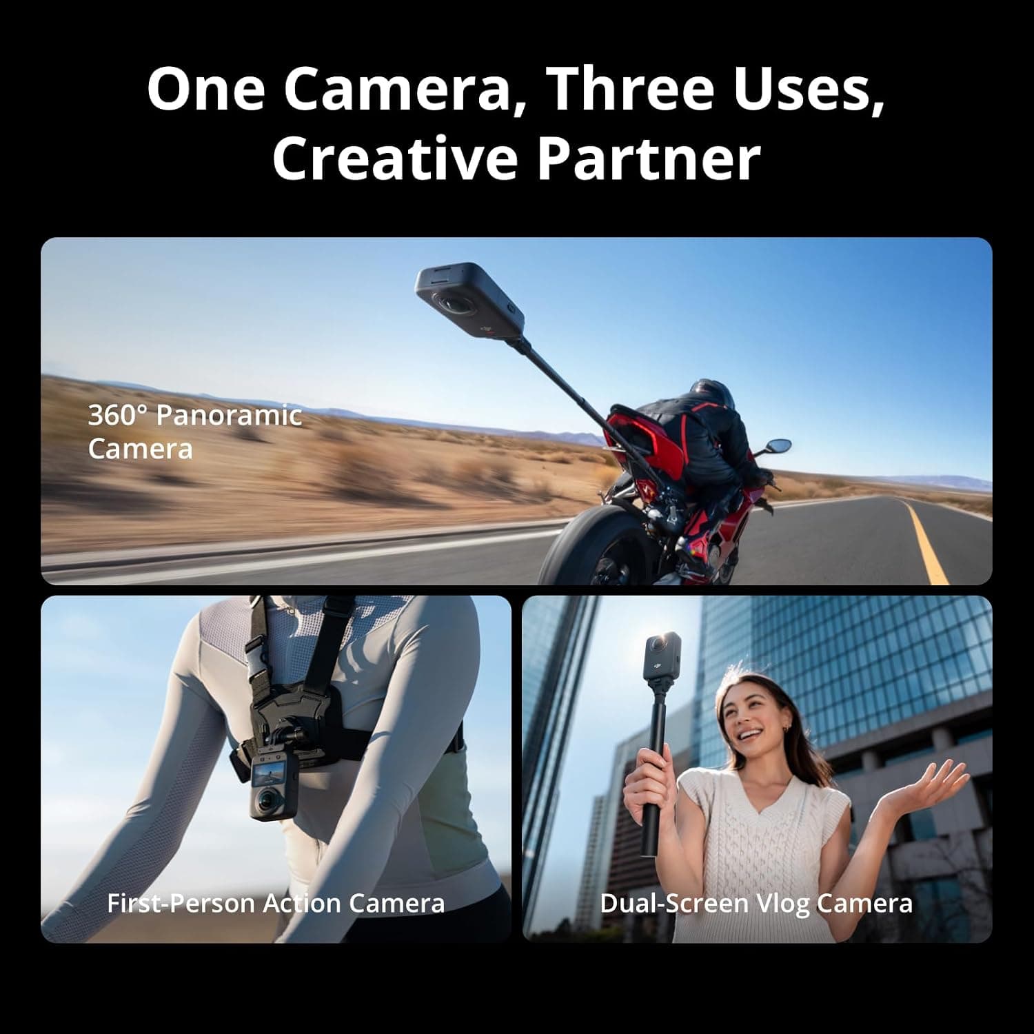 دوربین ۳۶۰ درجه DJI Osmo 360 Adventure Combo با تصویربرداری 1-Inch، ۳ باتری، فیلمبرداری 8K، نسخه امارات با گارانتی رسمی دوربین ۳۶۰ درجه DJI Osmo 360 Adventure Combo با تصویربرداری 1-Inch، ۳ باتری، فیلمبرداری 8K، نسخه امارات با گارانتی رسمی