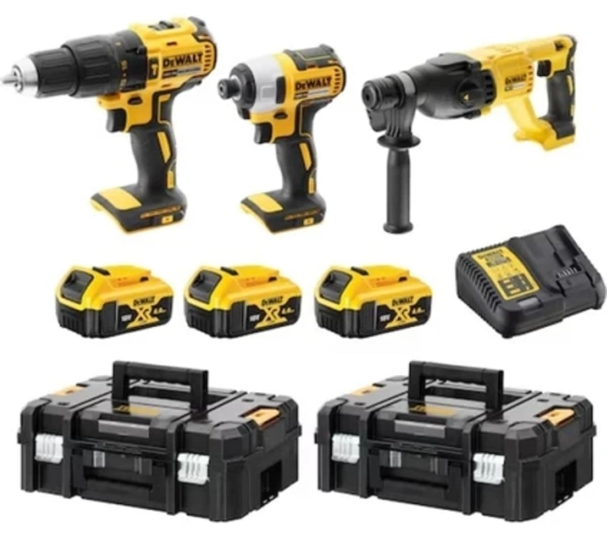 ست ابزار 3 پارچه Dewalt 18V XR بدون زغال با 3x4.0Ah مدل DCK369M3T ست ابزار 3 پارچه Dewalt 18V XR بدون زغال با 3x4.0Ah مدل DCK369M3T