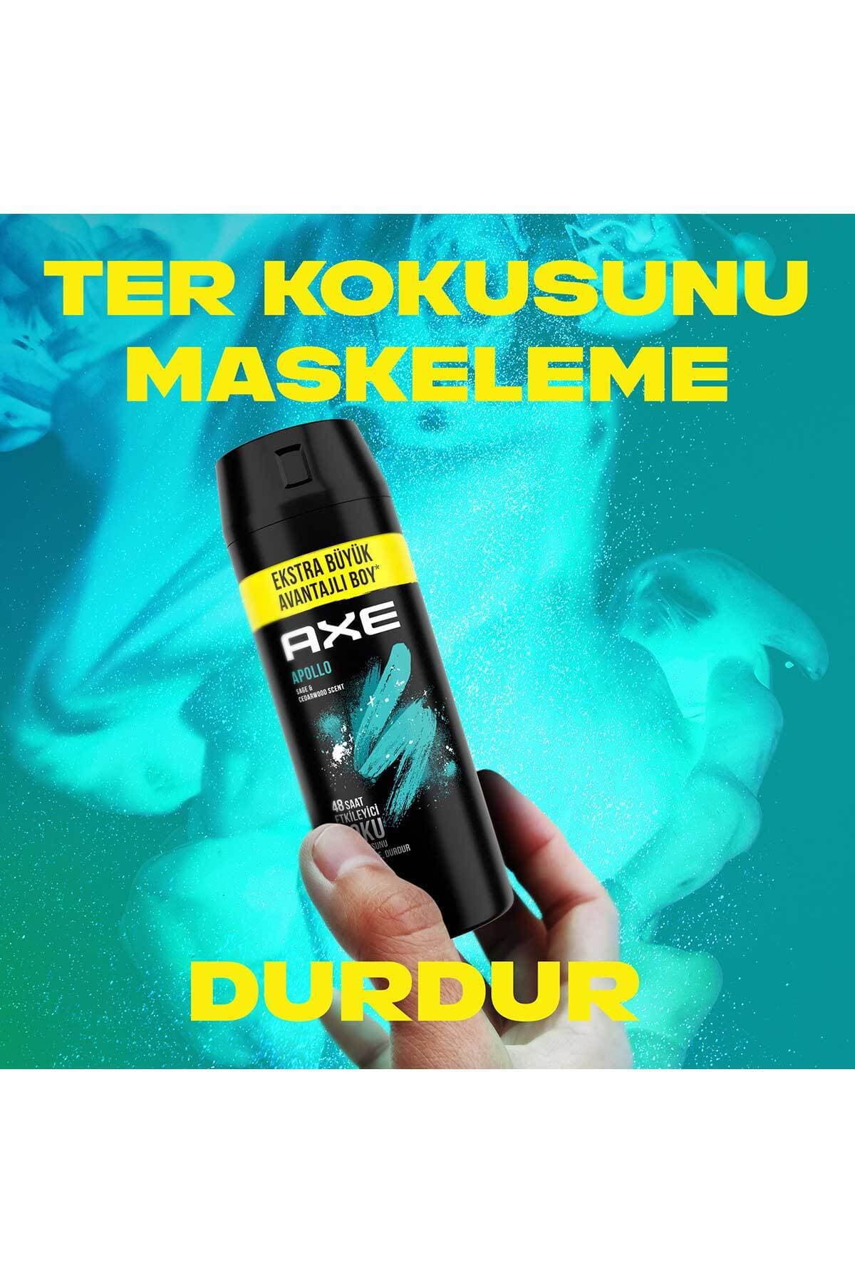 اسپری دئودورانت مردانه Axe با رایحه جذاب ۴۸ ساعته Apollo 200 ml x3 اسپری دئودورانت مردانه Axe با رایحه جذاب ۴۸ ساعته Apollo 200 ml x3