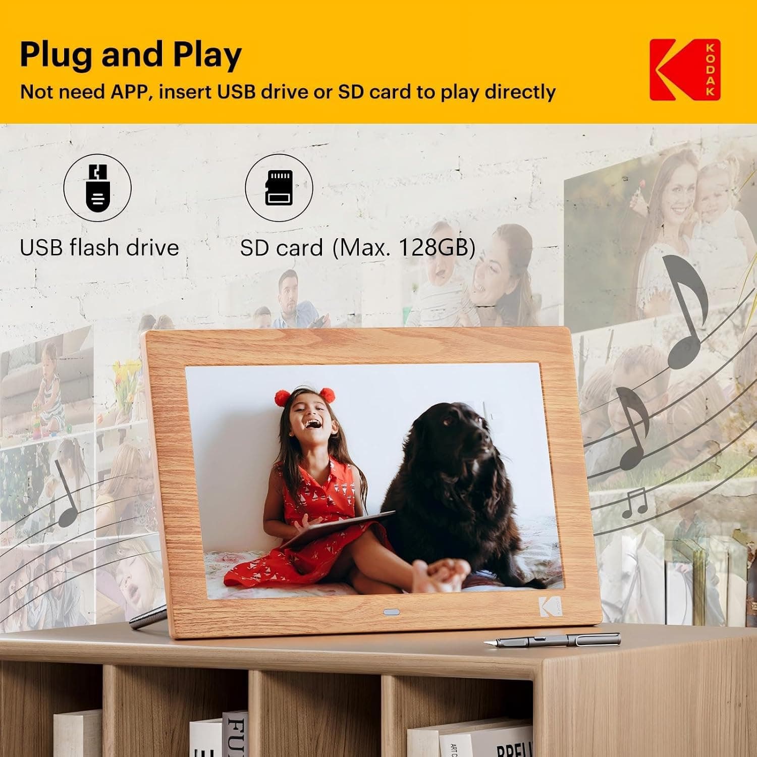 قاب عکس دیجیتال KODAK 10 اینچی بیسیم کنترلدار HD IPS قاب عکس دیجیتال KODAK 10 اینچی بیسیم کنترلدار HD IPS