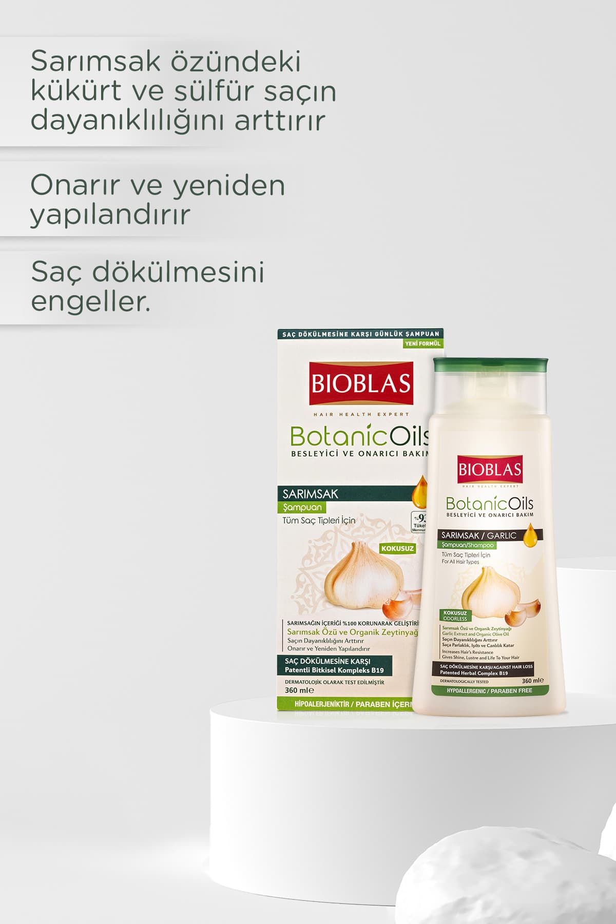 شامپو ضدریزش و تقویتکننده مو Bioblas Botanic Oils سیر 360 ml شامپو ضدریزش و تقویتکننده مو Bioblas Botanic Oils سیر 360 ml