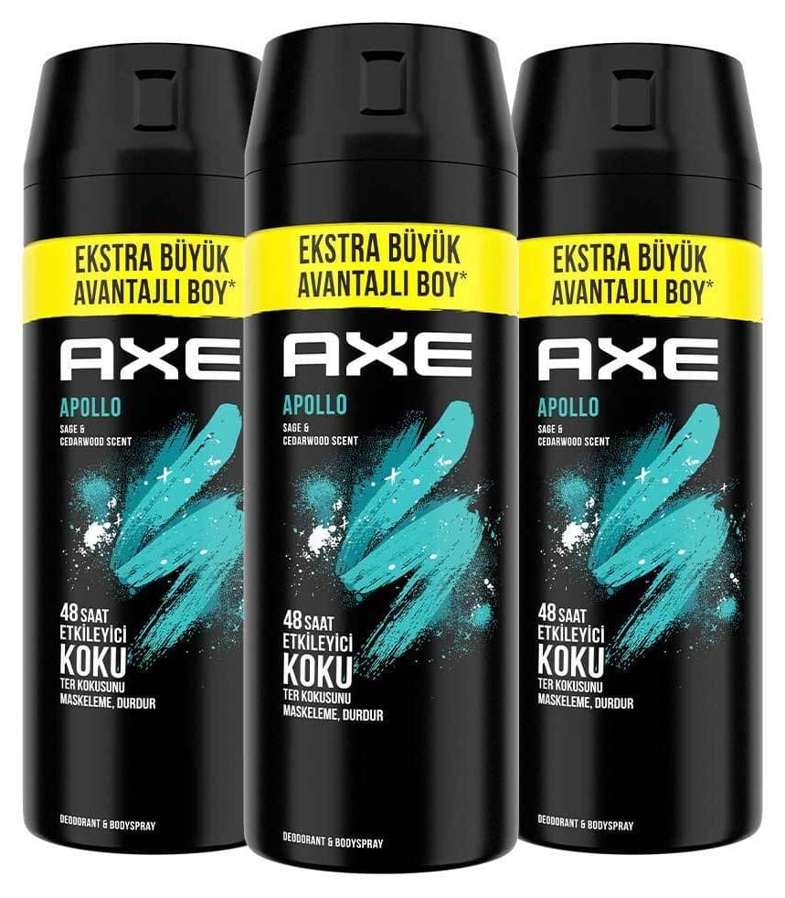 اسپری دئودورانت مردانه Axe با رایحه جذاب ۴۸ ساعته Apollo 200 ml x3 اسپری دئودورانت مردانه Axe با رایحه جذاب ۴۸ ساعته Apollo 200 ml x3