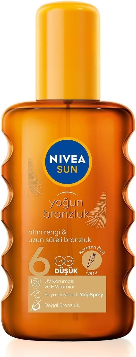 روغن برنزهکننده اسپری NIVEA SUN با کاروتن و ویتامین E 200ml روغن برنزهکننده اسپری NIVEA SUN با کاروتن و ویتامین E 200ml