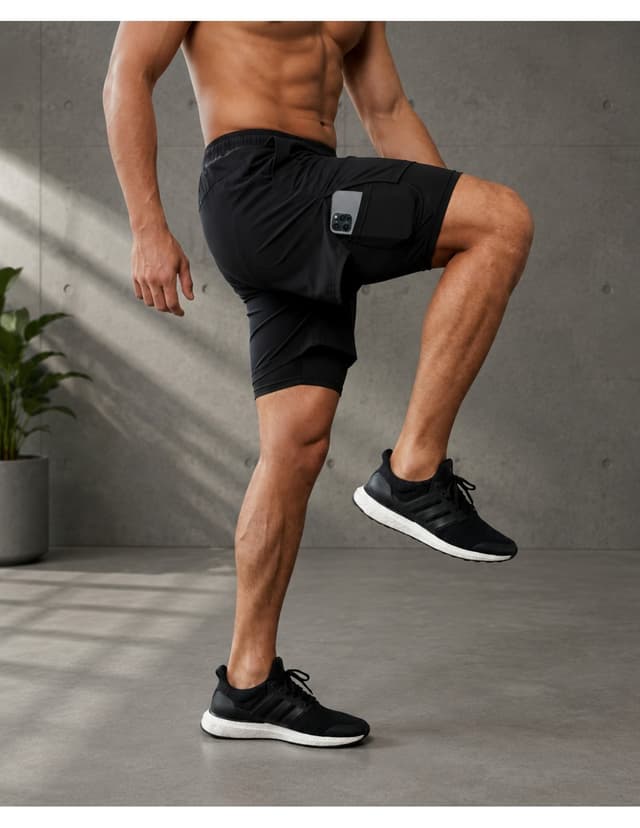شورت مردانه RUNFLEX پارچه پاراشوت خشکشونده سریع با تایت کوتاه برای تمرین و فیتنس شورت مردانه RUNFLEX پارچه پاراشوت خشکشونده سریع با تایت کوتاه برای تمرین و فیتنس