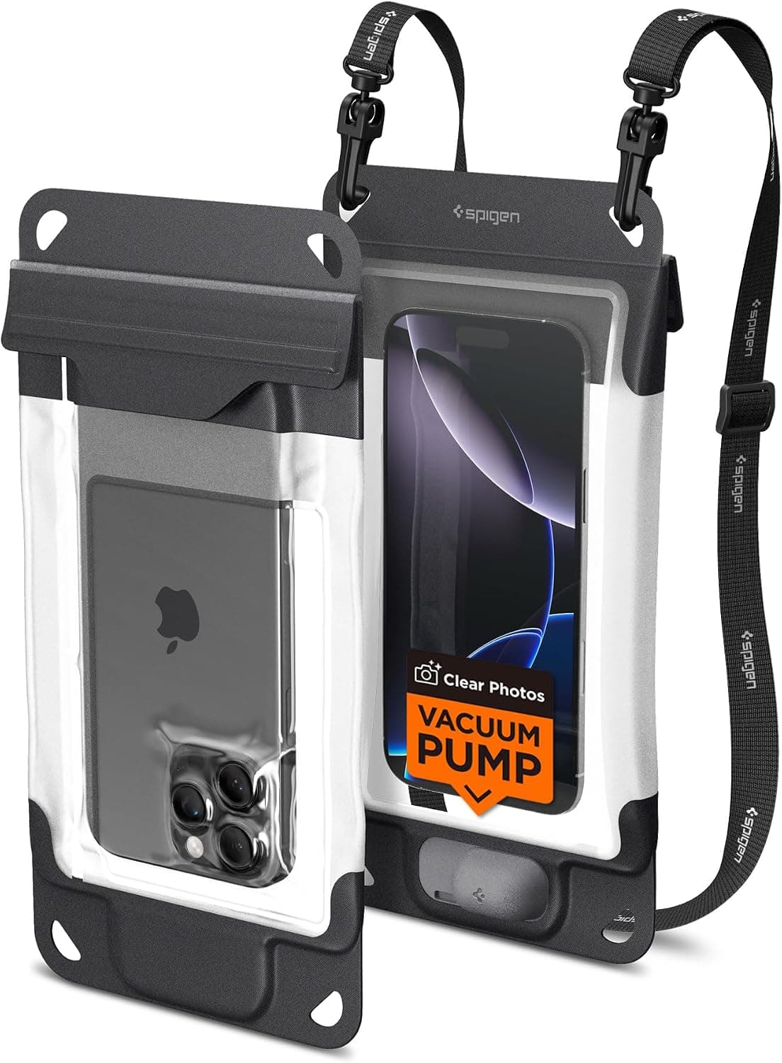 کاور ضدآب Spigen Aqua Shield دارای گواهی iPX8 با پمپ داخلی مدل A602 خاکستری کد ACS09306 کاور ضدآب Spigen Aqua Shield دارای گواهی iPX8 با پمپ داخلی مدل A602 خاکستری کد ACS09306