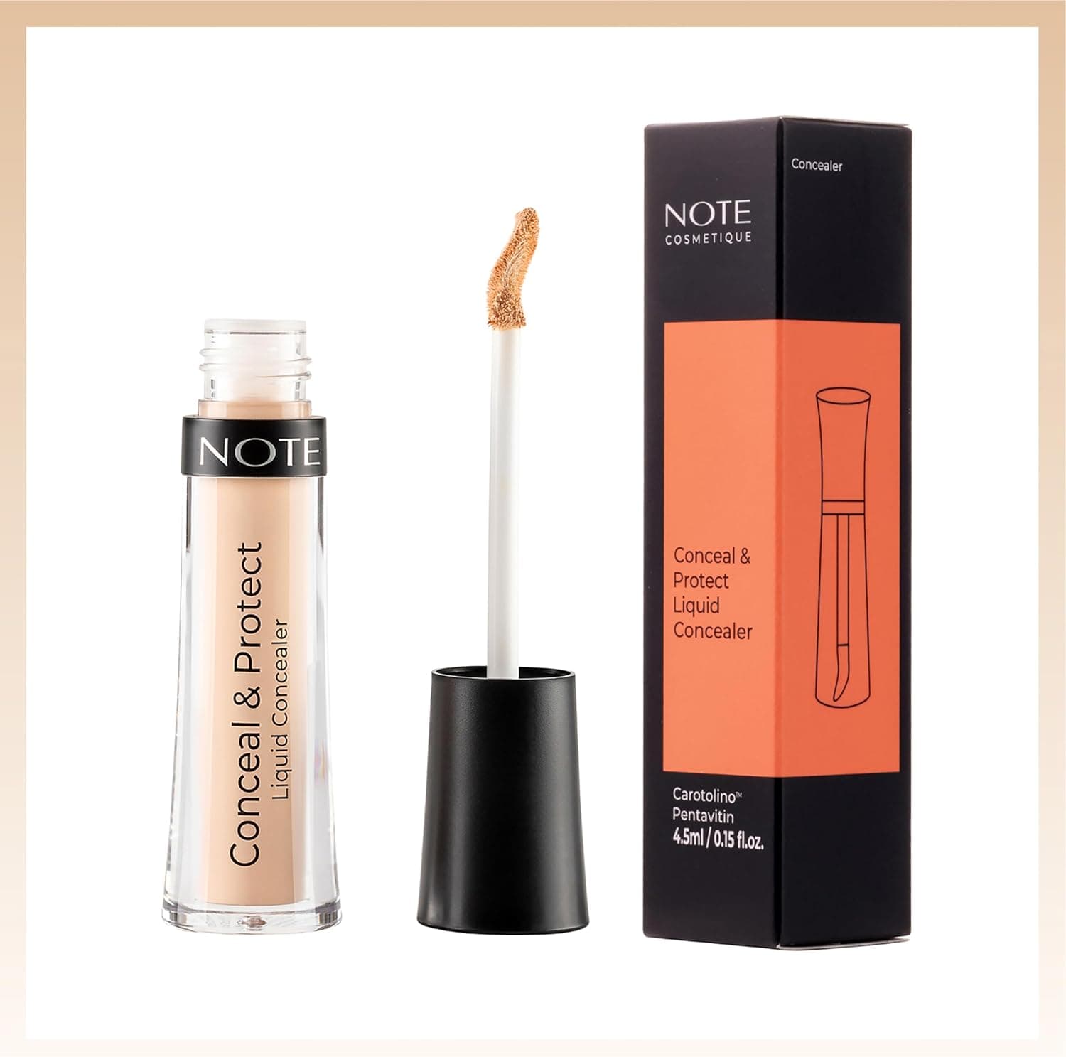 کانسیلر مایع NOTE Conceal & Protect رنگ 05 عاجی نرم کانسیلر مایع NOTE Conceal & Protect رنگ 05 عاجی نرم
