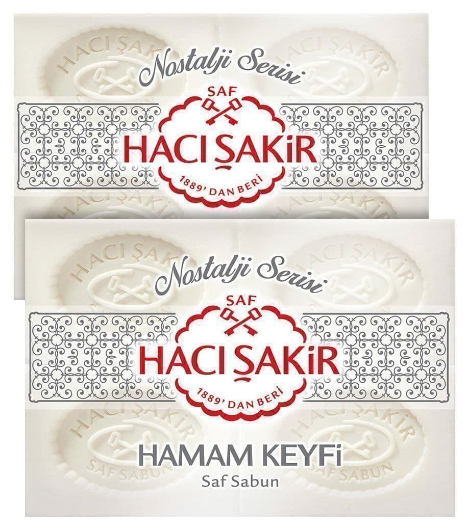 صابون Hacı Şakir سنتی سفید خالص Hamam Keyfi 4x200 gr X2 Adet صابون Hacı Şakir سنتی سفید خالص Hamam Keyfi 4x200 gr X2 Adet
