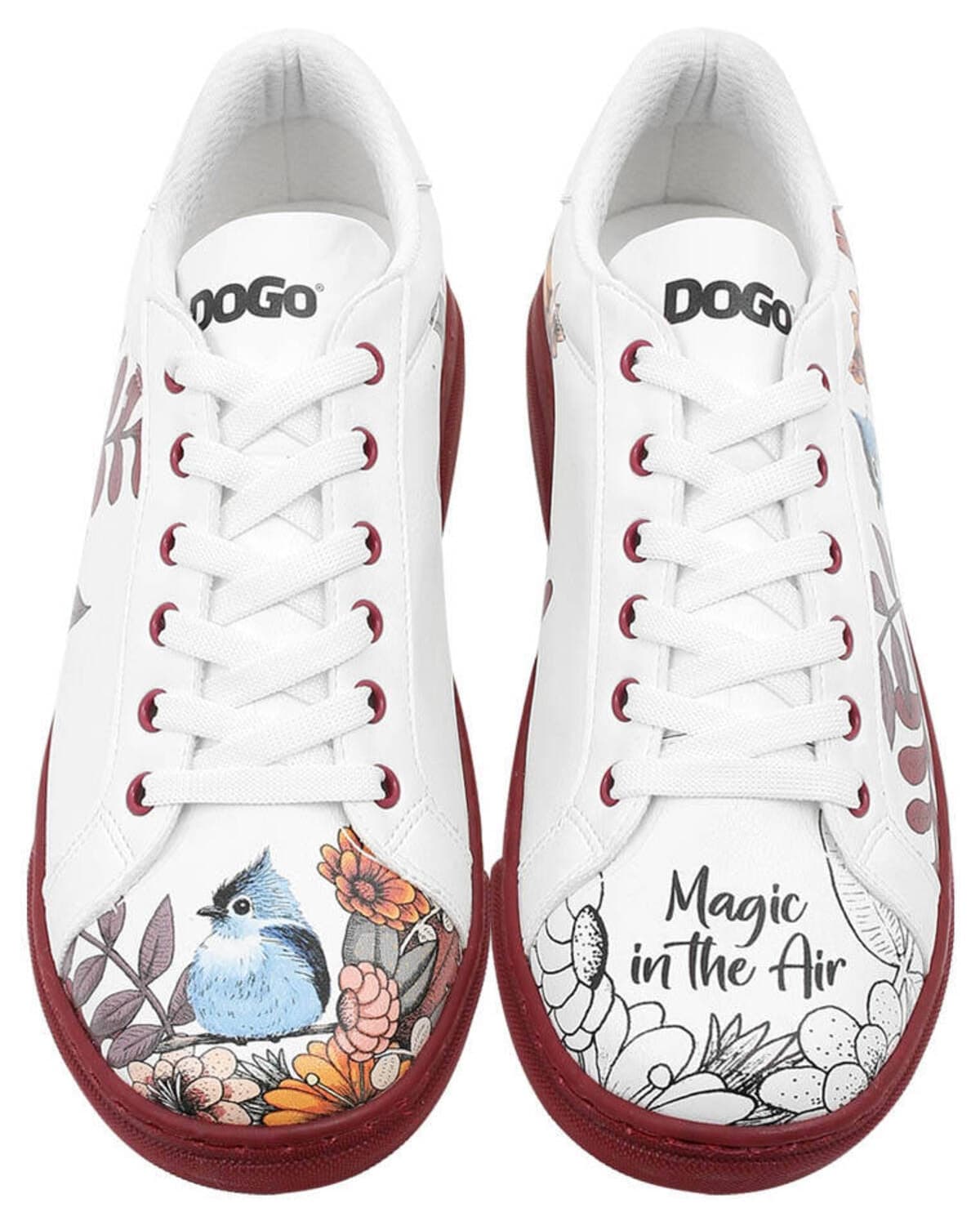 کفش اسنیکرز زنانه Dogo چرم وگان سفید طرح Magic In The Air کفش اسنیکرز زنانه Dogo چرم وگان سفید طرح Magic In The Air